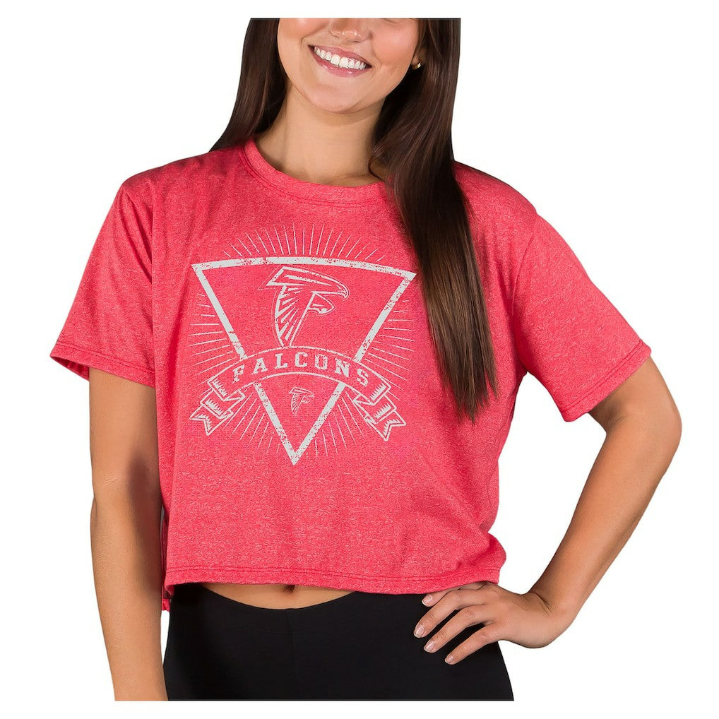 Atlanta Falcons Concepts Sport Women's Quest Knit Crop Top - Red Tops