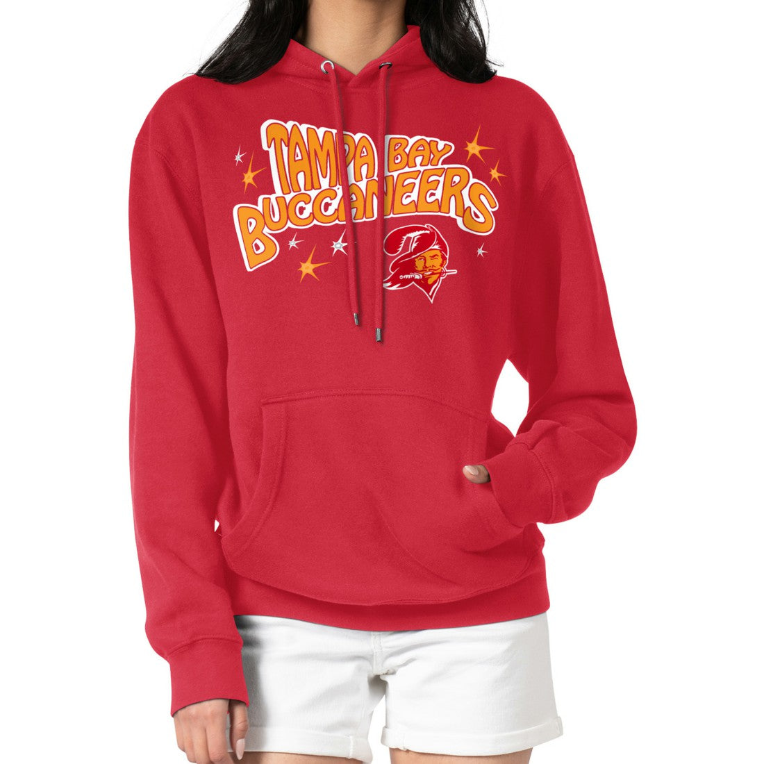 Tampa Bay Buccaneers Starter Women's Fireworks Fleece Pullover Hoodie - Red Hoodies