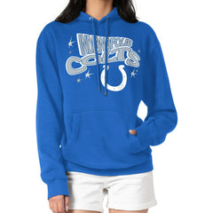 Indianapolis Colts Starter Women's Fireworks Fleece Pullover Hoodie - Royal Hoodies