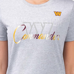 Washington Commanders G-III 4Her by Carl Banks Women's Super-Slim Fit Lightweight Shadow Logo T-Shirt - Gray T-shirts
