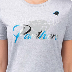 Carolina Panthers G-III 4Her by Carl Banks Women's Super-Slim Fit Lightweight Shadow Logo T-Shirt - Gray T-shirts