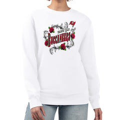 Tampa Bay Buccaneers G-III 4Her by Carl Banks Women's Roses Fleece Tri-Blend Pullover Sweatshirt - White Pullover