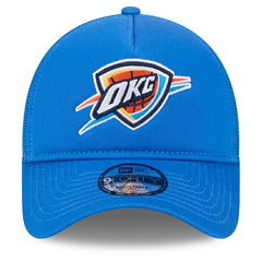 Oklahoma City Thunder Core Logo Foam Front A-Frame 9FORTY Adjustable Trucker Hat Blue - New Era