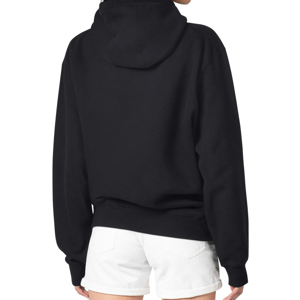 Denver Broncos G-III 4Her by Carl Banks Women's Metallic Print Football Sketch Fleece Pullover Hoodie - Black Hoodies