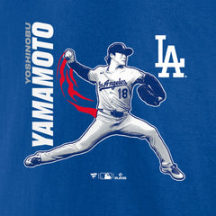 Yoshinobu Yamamoto Los Angeles Dodgers Player Graphic T-Shirt - Royal T-shirts