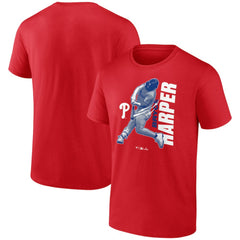 Bryce Harper Philadelphia Phillies Player Graphic T-Shirt - Red T-shirts