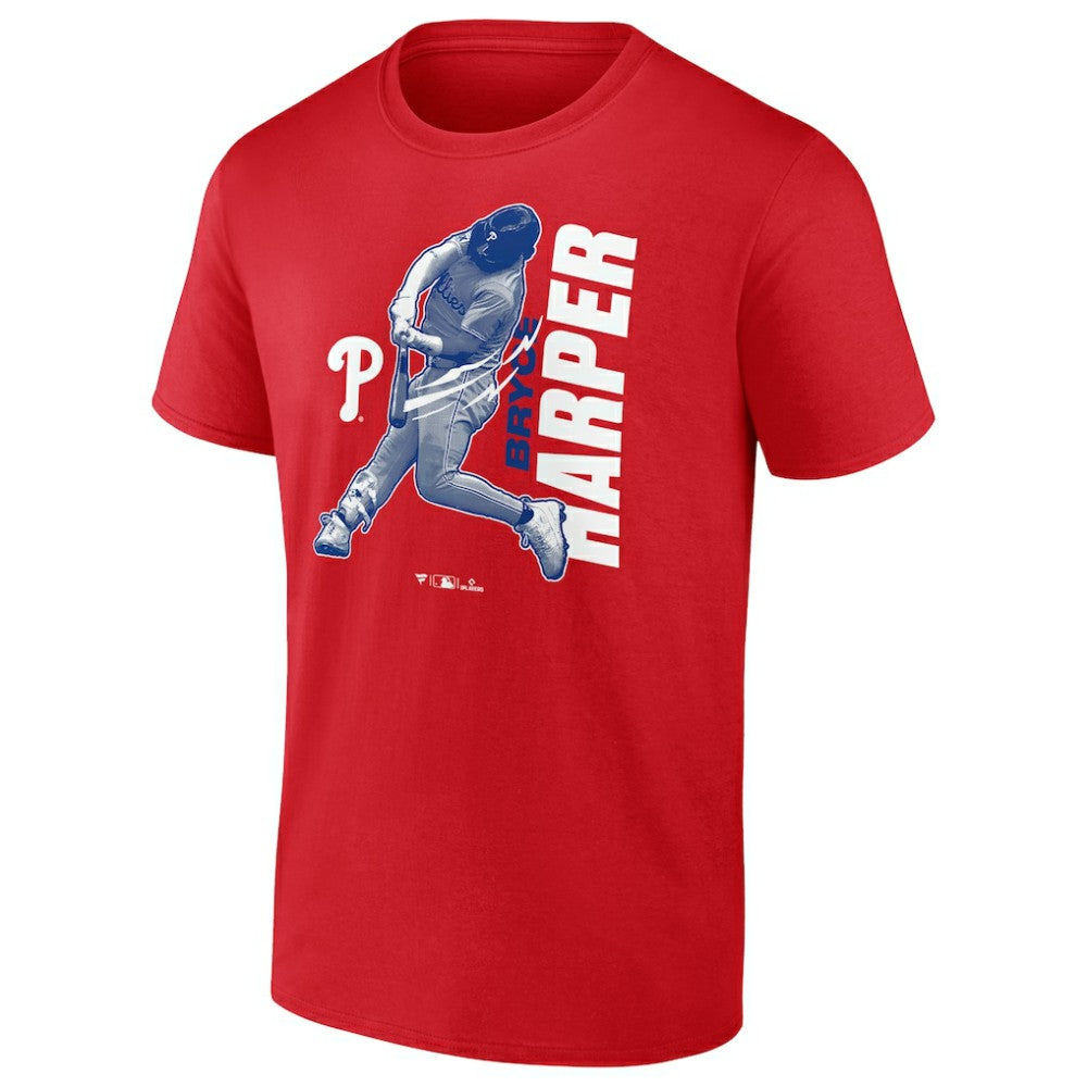 Bryce Harper Philadelphia Phillies Player Graphic T-Shirt - Red T-shirts