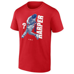 Bryce Harper Philadelphia Phillies Player Graphic T-Shirt - Red T-shirts