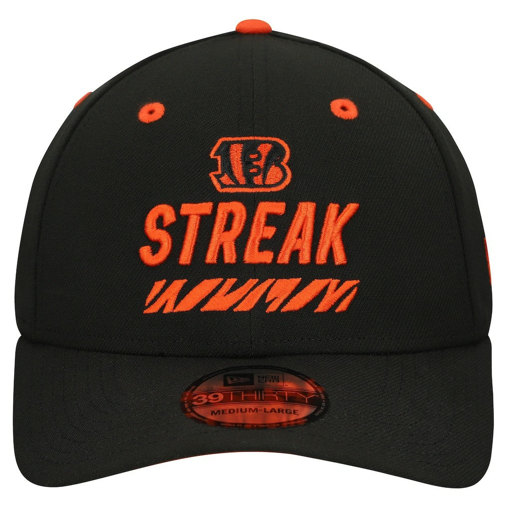 Cincinnati Bengals New Era STREAK Season Ticket Member 39THIRTY Flex Hat - Black Hats