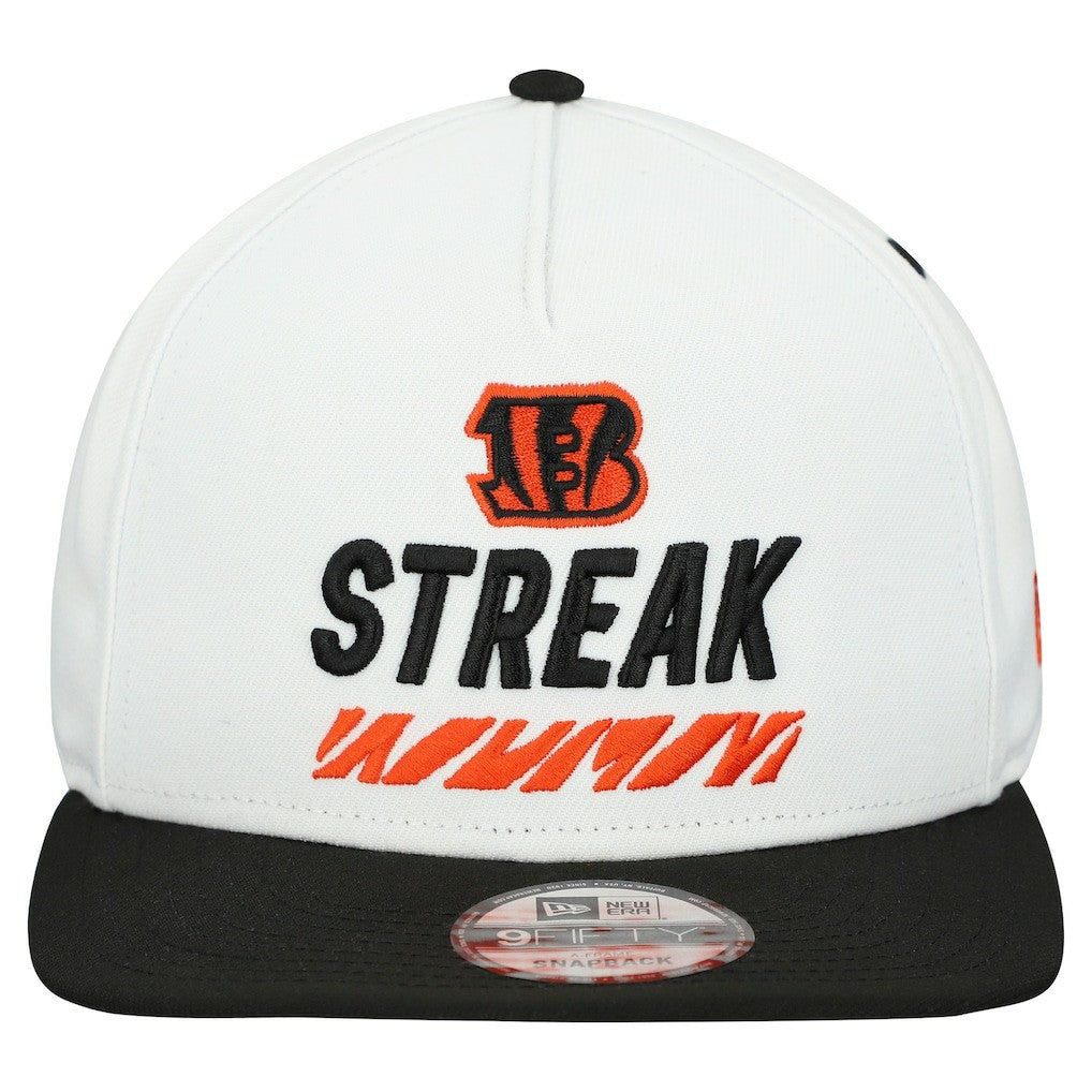 Cincinnati Bengals New Era STREAK Season Ticket Member 9FIFTY A-Frame Snapback Hat - White Hats