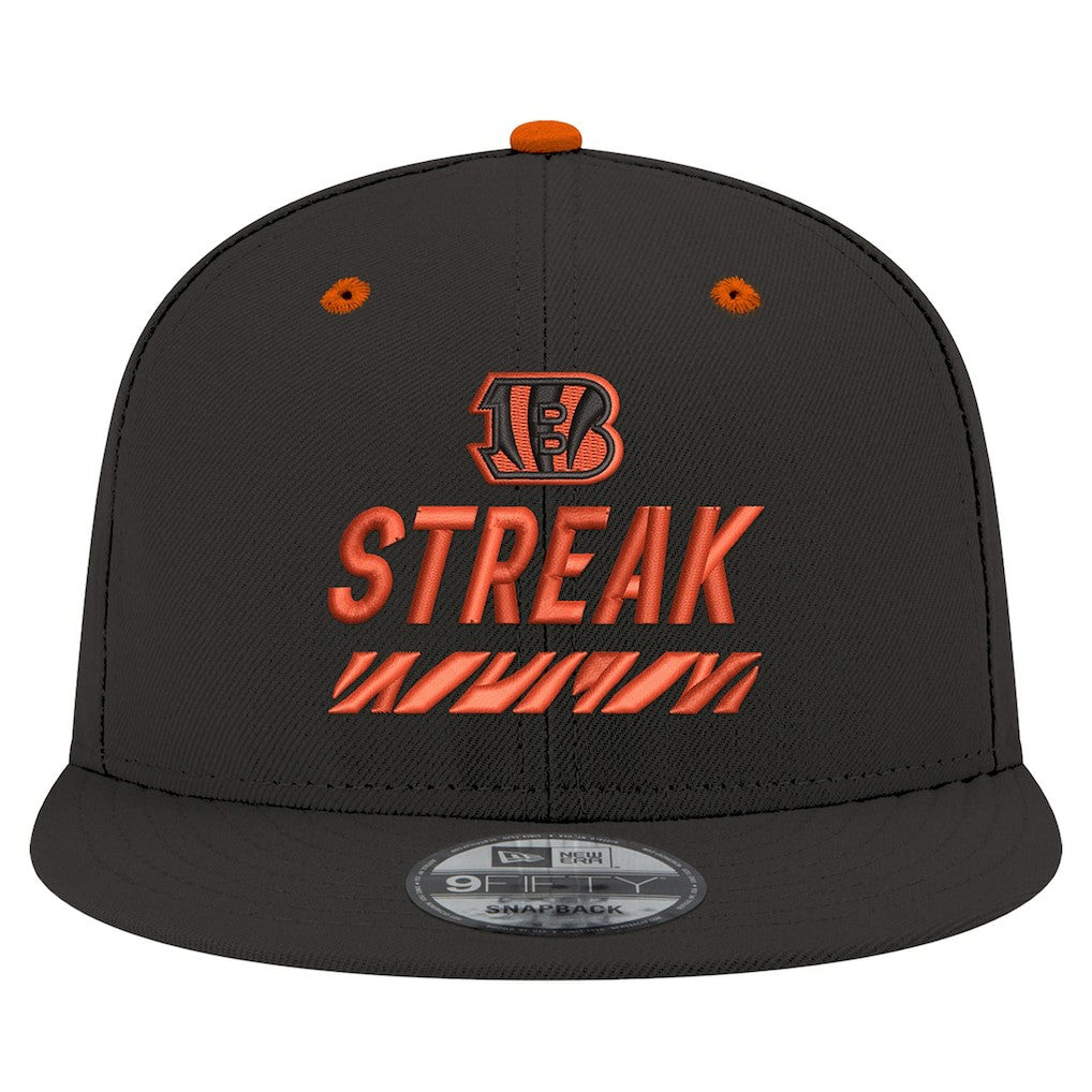Cincinnati Bengals New Era STREAK Season Ticket Member 9FIFTY Snapback Hat - Black Hats