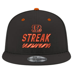 Cincinnati Bengals New Era STREAK Season Ticket Member 9FIFTY Snapback Hat - Black Hats