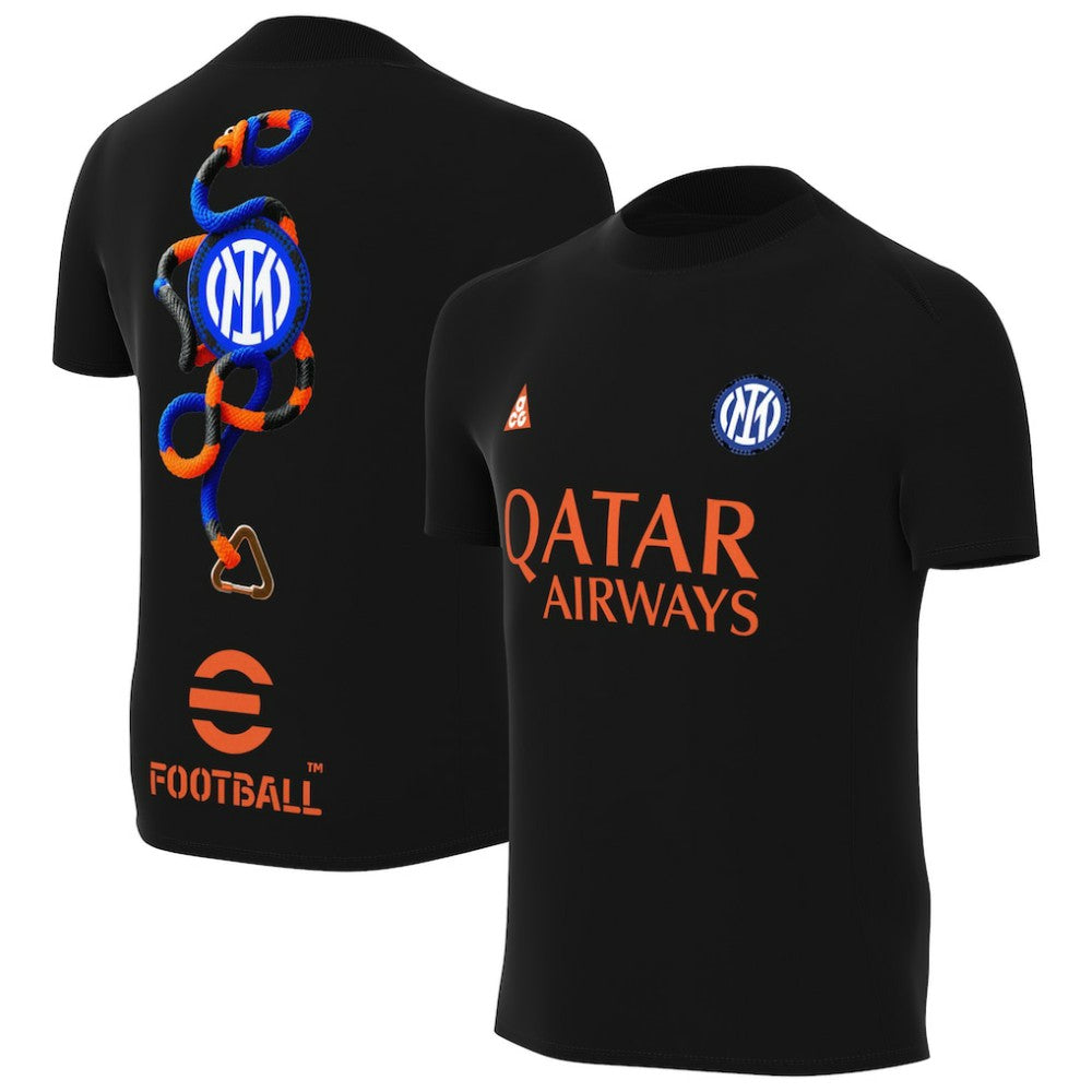 Inter Milan Youth Pre-Match Dri-FIT Top Black - Nike