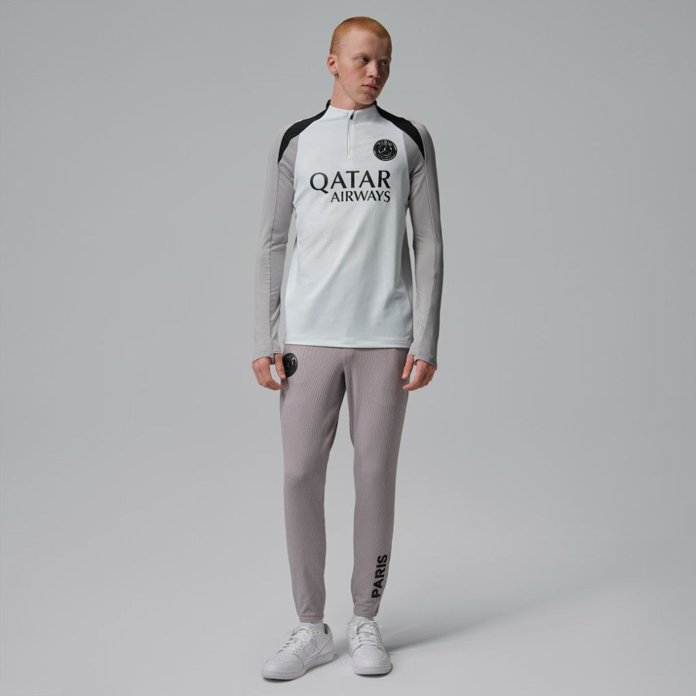 Paris Saint-Germain Jordan Brand Men's Strike Drill Quarter-Zip Long Sleeve Dri-FIT Top White - Jordan outlet