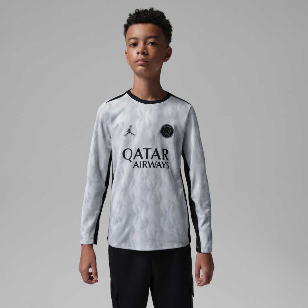 Paris Saint-Germain Jordan Brand Youth Long Sleeve Pre-Match Dri-FIT Top Gray - Jordan on sale