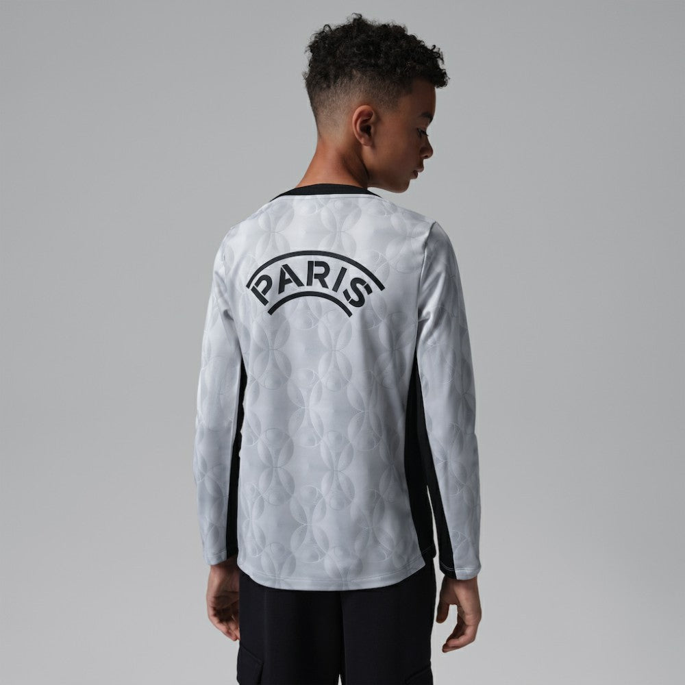 Paris Saint-Germain Jordan Brand Youth Long Sleeve Pre-Match Dri-FIT Top Gray - Jordan on sale
