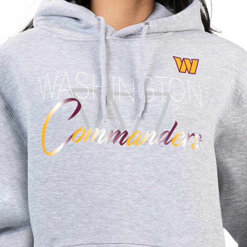 Washington Commanders G-III 4Her by Carl Banks Women's Shadow Logo Fleece Pullover Hoodie - Gray Hoodies