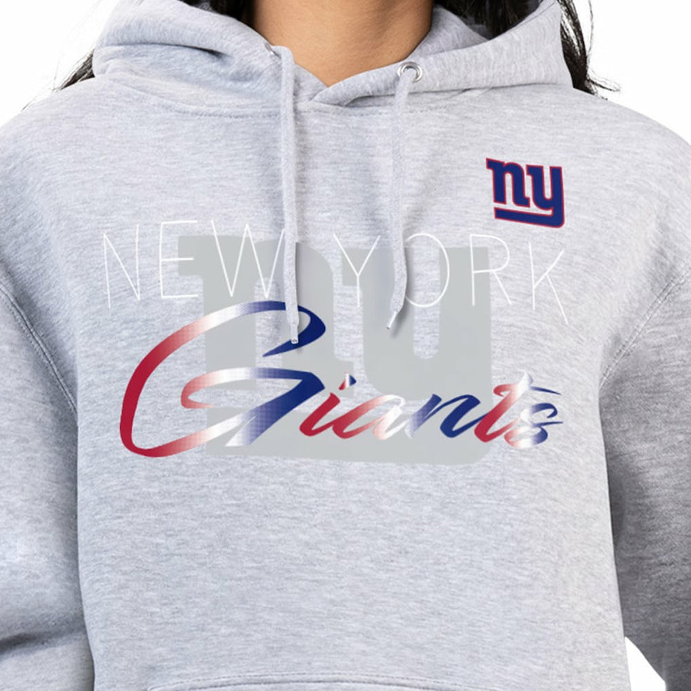 New York Giants G-III 4Her by Carl Banks Women's Shadow Logo Fleece Pullover Hoodie - Gray Hoodies