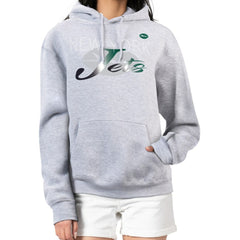 New York Jets G-III 4Her by Carl Banks Women's Shadow Logo Fleece Pullover Hoodie - Gray Hoodies