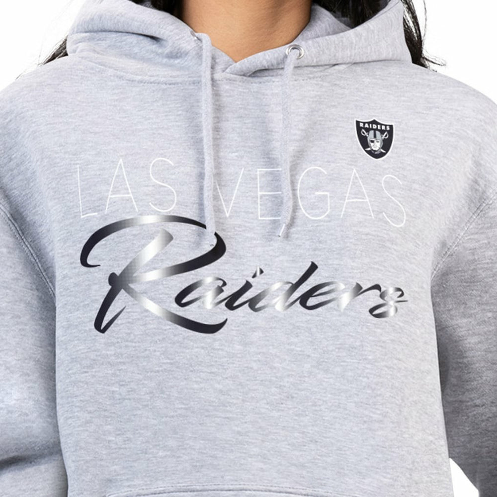 Las Vegas Raiders G-III 4Her by Carl Banks Women's Shadow Logo Fleece Pullover Hoodie - Gray Hoodies