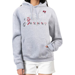 Tampa Bay Buccaneers G-III 4Her by Carl Banks Women's Shadow Logo Fleece Pullover Hoodie - Gray Hoodies