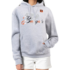 Cincinnati Bengals G-III 4Her by Carl Banks Women's Shadow Logo Fleece Pullover Hoodie - Gray Hoodies