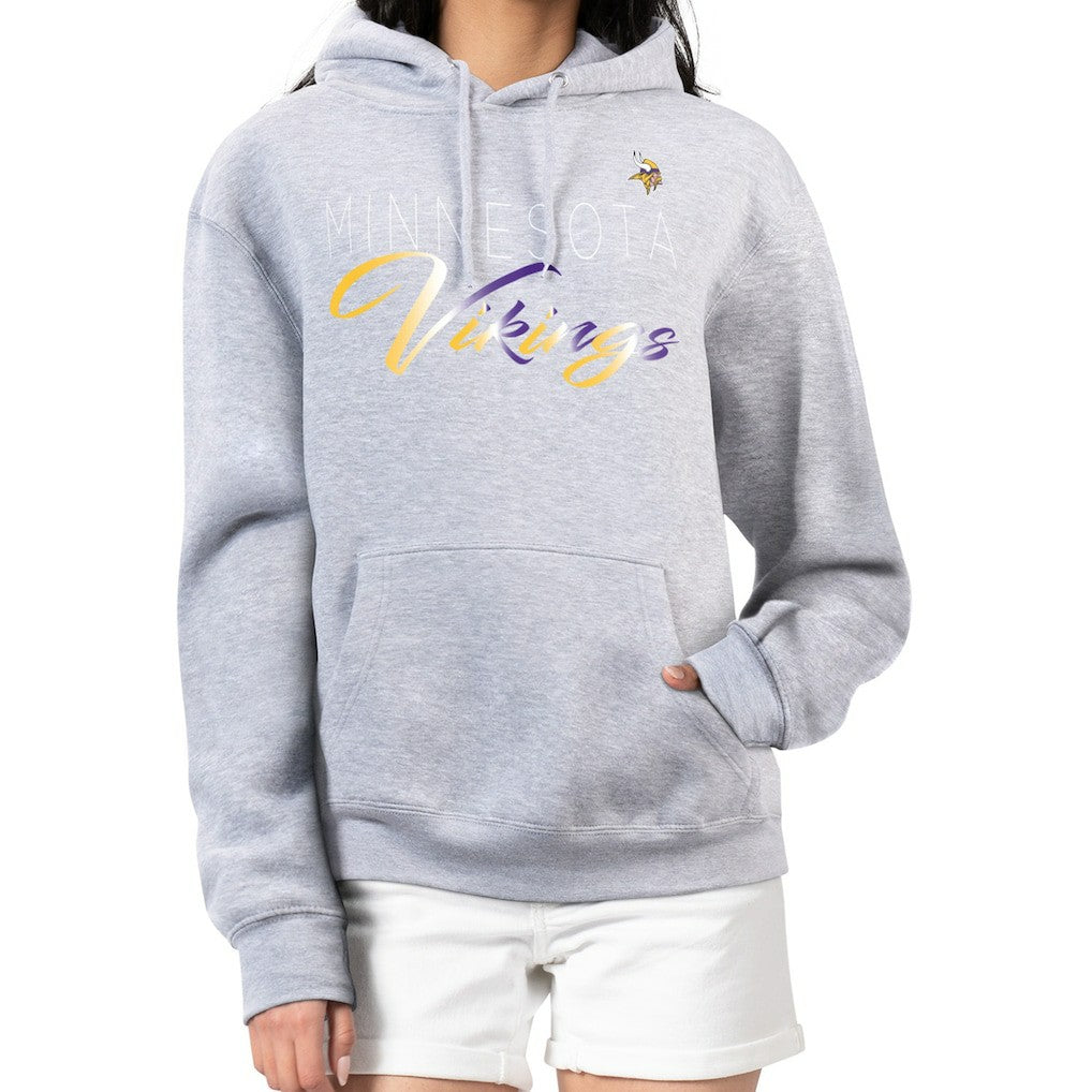 Minnesota Vikings G-III 4Her by Carl Banks Women's Shadow Logo Fleece Pullover Hoodie - Gray Hoodies