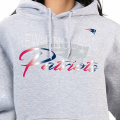 New England Patriots G-III 4Her by Carl Banks Women's Shadow Logo Fleece Pullover Hoodie - Gray Hoodies