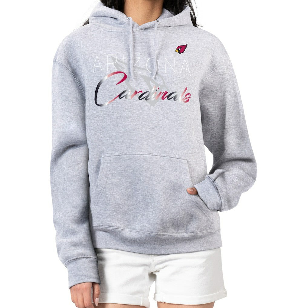 Arizona Cardinals G-III 4Her by Carl Banks Women's Shadow Logo Fleece Pullover Hoodie - Gray Hoodies