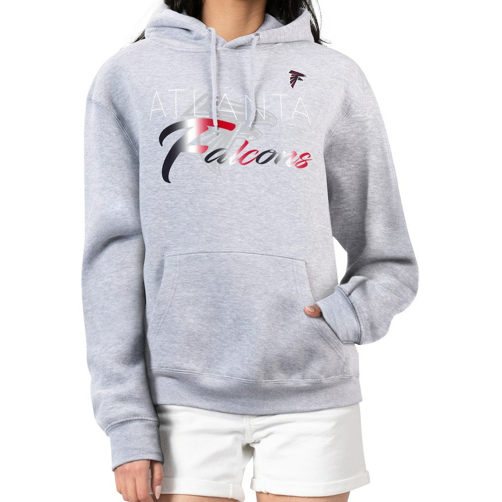 Atlanta Falcons G-III 4Her by Carl Banks Women's Shadow Logo Fleece Pullover Hoodie - Gray Hoodies