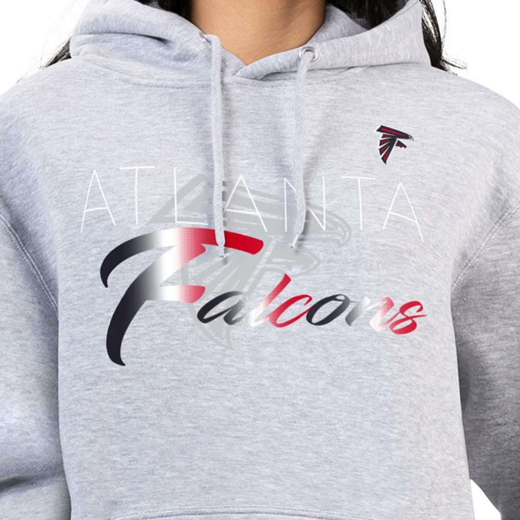 Atlanta Falcons G-III 4Her by Carl Banks Women's Shadow Logo Fleece Pullover Hoodie - Gray Hoodies