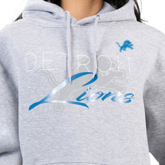 Detroit Lions G-III 4Her by Carl Banks Women's Shadow Logo Fleece Pullover Hoodie - Gray Hoodies