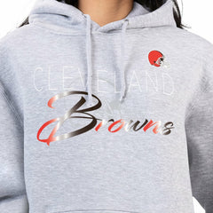 Cleveland Browns G-III 4Her by Carl Banks Women's Shadow Logo Fleece Pullover Hoodie - Gray Hoodies