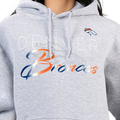 Denver Broncos G-III 4Her by Carl Banks Women's Shadow Logo Fleece Pullover Hoodie - Gray Hoodies