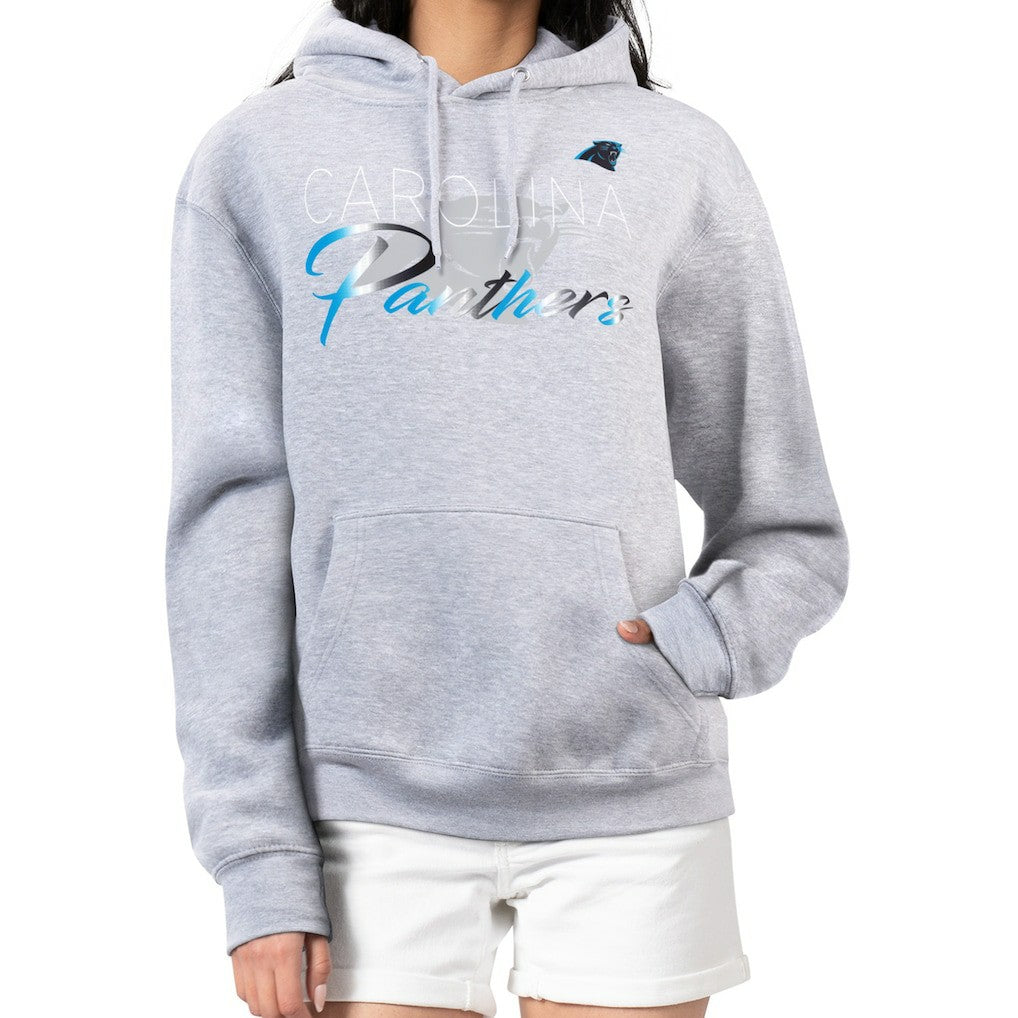 Carolina Panthers G-III 4Her by Carl Banks Women's Shadow Logo Fleece Pullover Hoodie - Gray Hoodies
