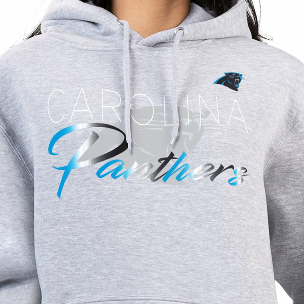 Carolina Panthers G-III 4Her by Carl Banks Women's Shadow Logo Fleece Pullover Hoodie - Gray Hoodies