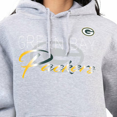 Green Bay Packers G-III 4Her by Carl Banks Women's Shadow Logo Fleece Pullover Hoodie - Gray Hoodies