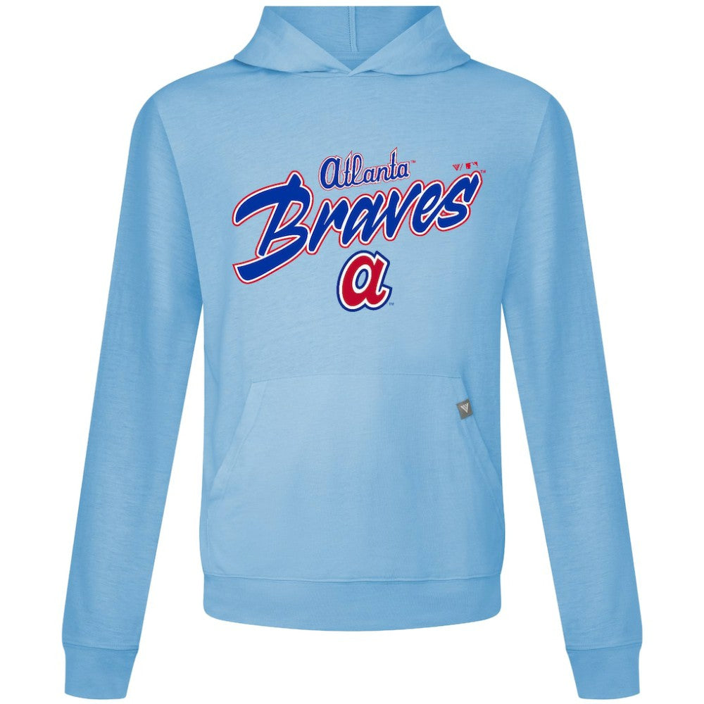 Atlanta Braves Levelwear Defiant Relay Pullover Hoodie - Light Blue Hoodies
