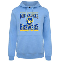 Milwaukee Brewers Levelwear Big Brew Podium Pullover Hoodie - Light Blue Hoodies