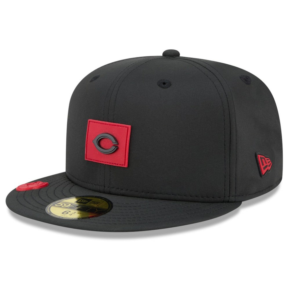 Cincinnati Reds New Era 2026 Clubhouse 59FIFTY Fitted Hat - Black Hats