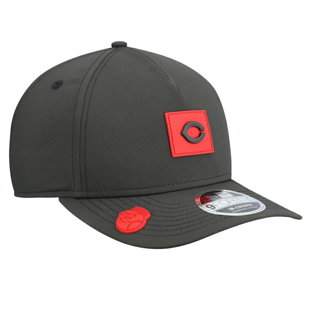 Cincinnati Reds New Era 2026 Clubhouse 9FORTY A-Frame Adjustable Hat - Black Hats
