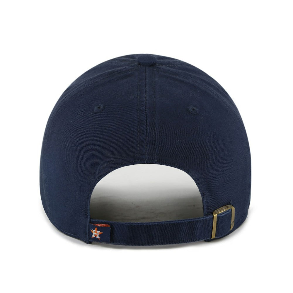 Houston Astros '47 Team Logo Clean Up Adjustable Hat - Navy/Orange Hats