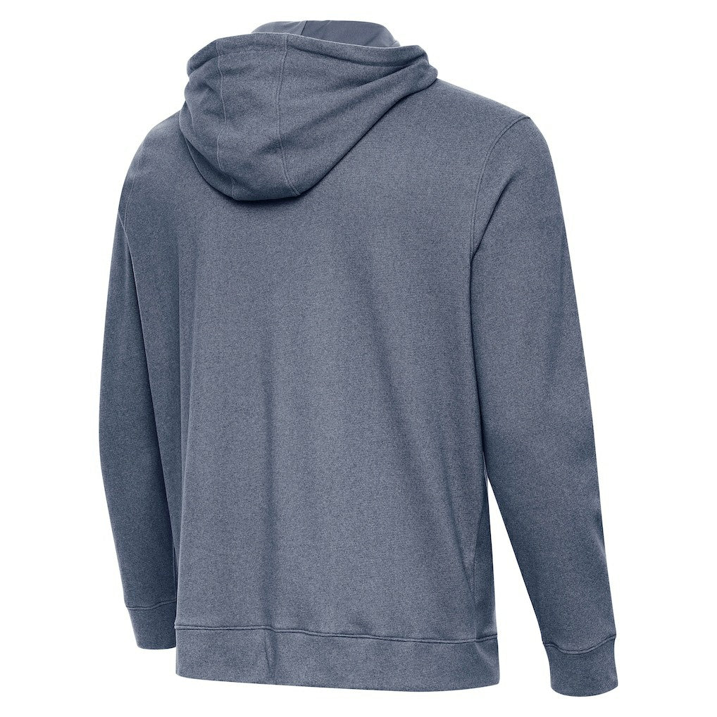 Seattle Seahawks Antigua 50th Season Cloud Pullover Hoodie - Heather Navy Hoodies