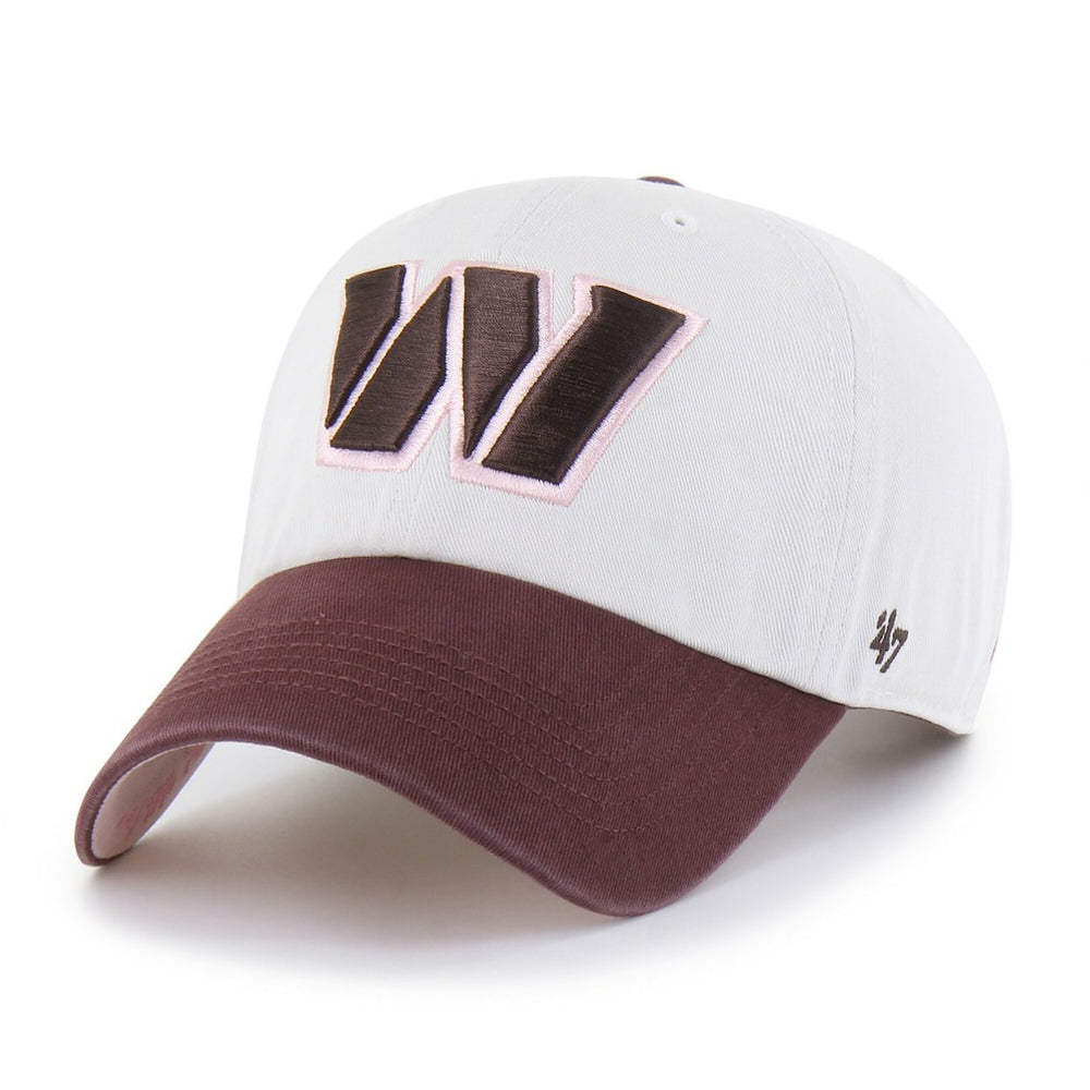 Washington Commanders '47 Unisex Love Letter Clean Up Adjustable Hat - Stone/Burgundy Hats