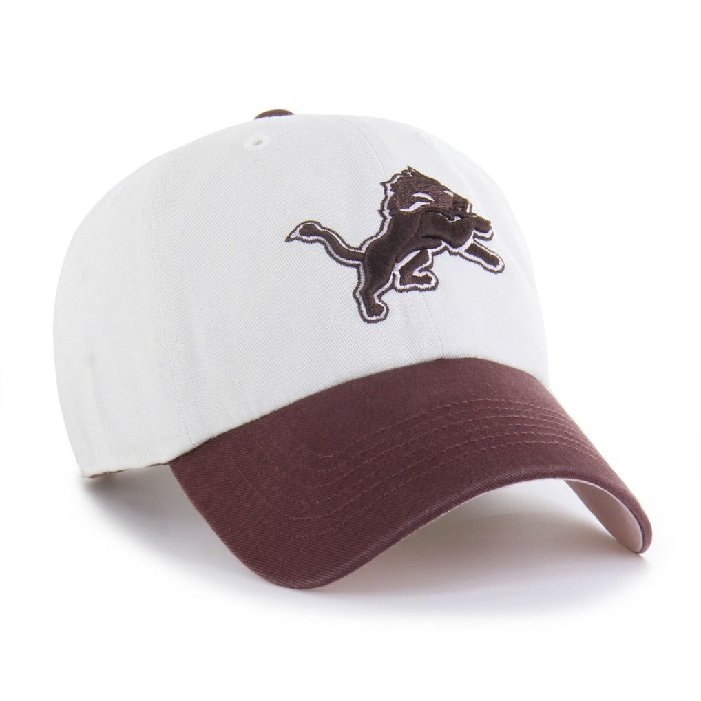 Detroit Lions '47 Unisex Love Letter Clean Up Adjustable Hat - Stone/Burgundy Hats
