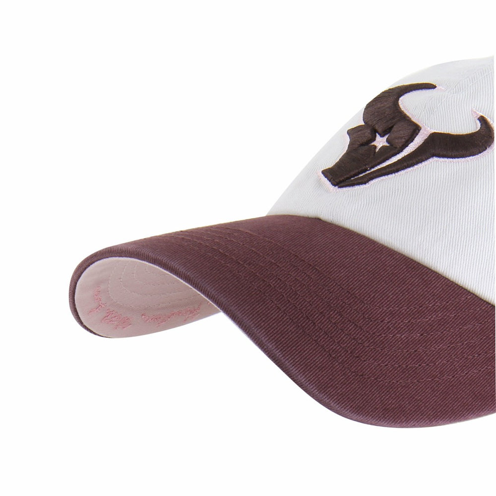 Houston Texans '47 Unisex Love Letter Clean Up Adjustable Hat - Stone/Burgundy Hats