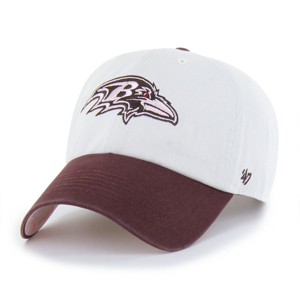 Baltimore Ravens '47 Unisex Love Letter Clean Up Adjustable Hat - Stone/Burgundy Hats