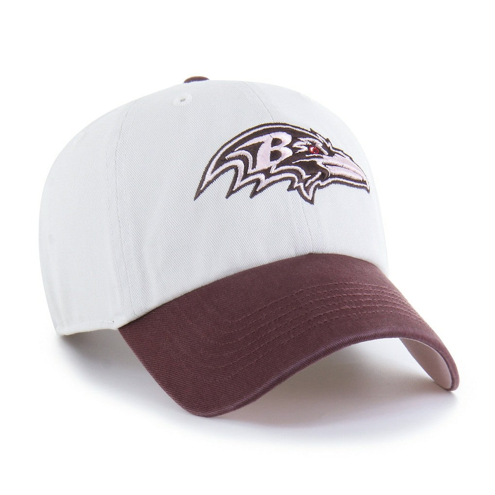 Baltimore Ravens '47 Unisex Love Letter Clean Up Adjustable Hat - Stone/Burgundy Hats