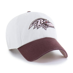 Baltimore Ravens '47 Unisex Love Letter Clean Up Adjustable Hat - Stone/Burgundy Hats