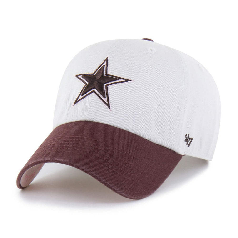 Dallas Cowboys '47 Unisex Love Letter Clean Up Adjustable Hat - Stone/Burgundy Hats